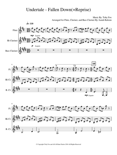 Undertale - Fallen Down(+Reprise)