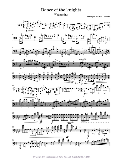 Romeo and Juliet, Op 64, No 13, Dance of the Knights – Sergei Prokofiev