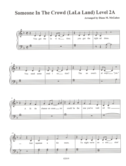 Someone In The Crowd (Arr. Diane M. McGahee) - Justin Hurwitz (Small Ensemble)