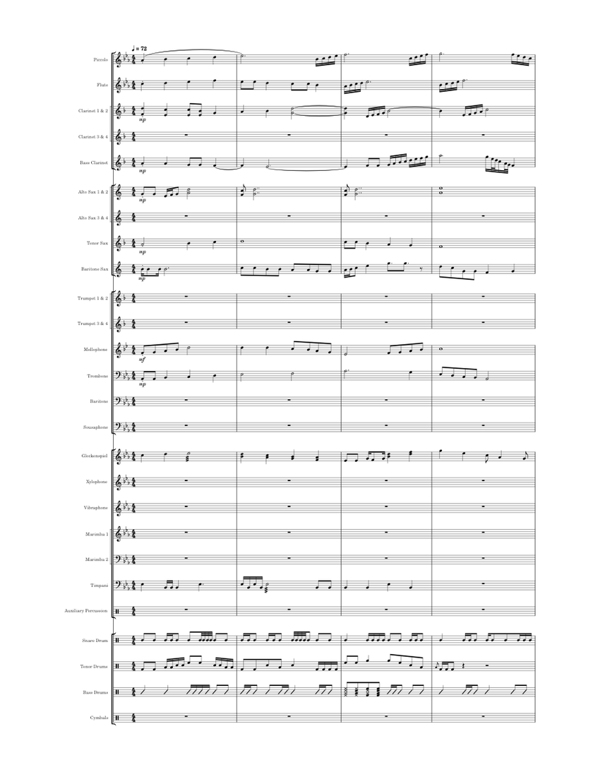 Multi-Musical Sounds Sheet music for Trombone, Flute piccolo, Flute ...