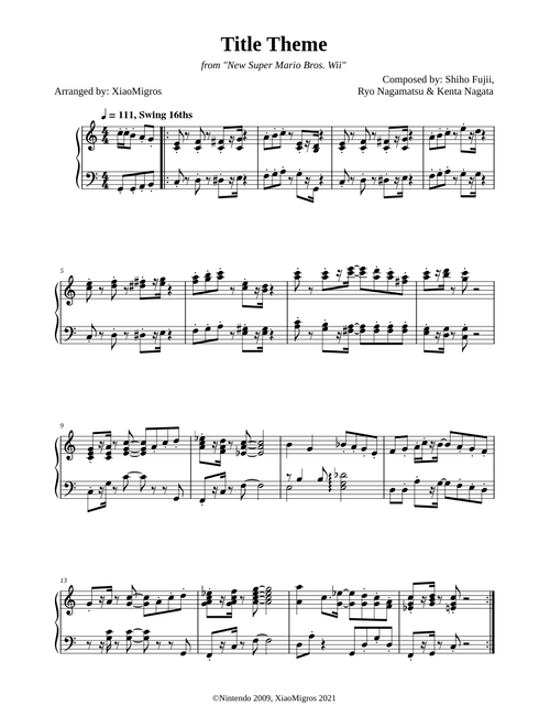 Title Theme - New Super Mario Bros. Wii