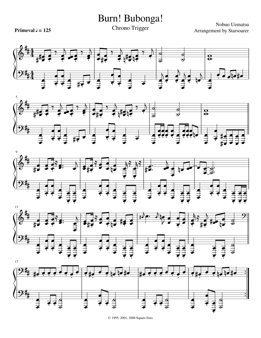 Chrono trigger - Yasunori Mitsuda Sheet music for Piano