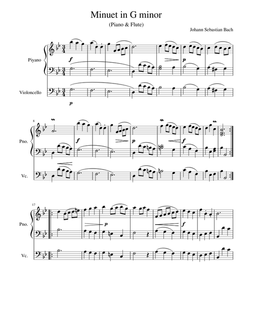Minuet in G Minor