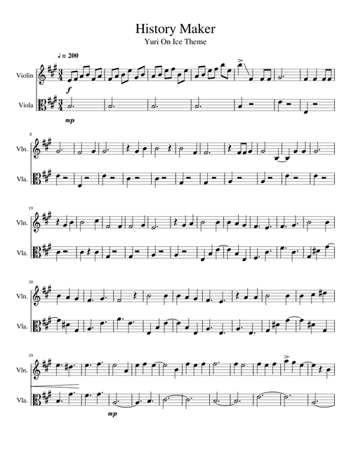 History Maker (Yuri on Ice Theme)