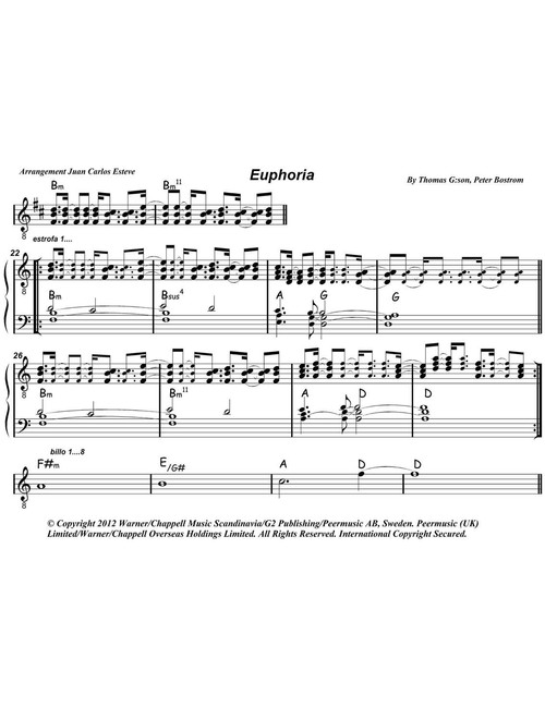 Euphoria (Arr. juan carlos esteve / Gran Coda) - Loreen (Piano Solo)