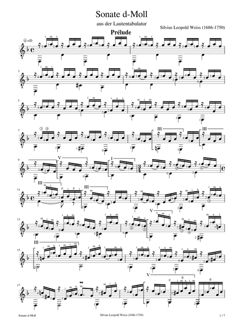 Weiss Sonate d-Moll