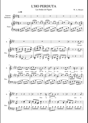 Le nozze di Figaro - [PIANO] Sheet Music for Piano (Solo