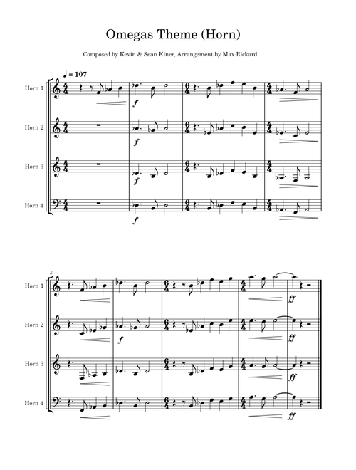 Omega's Theme – Kevin Kiner (Horn Part)