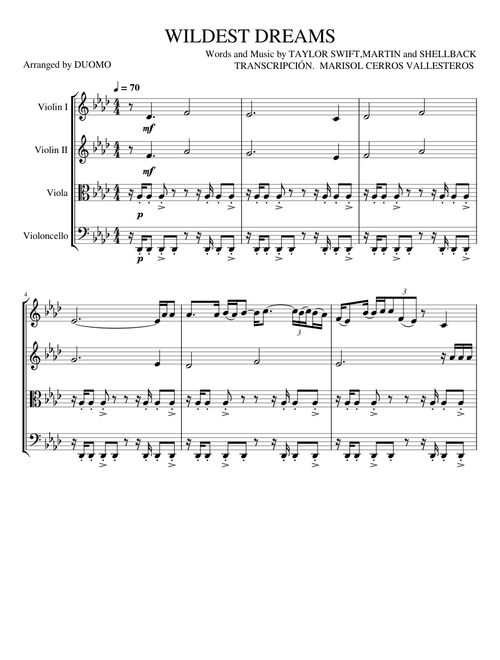 Wildest Dreams - Taylor Swift (DUOMO)