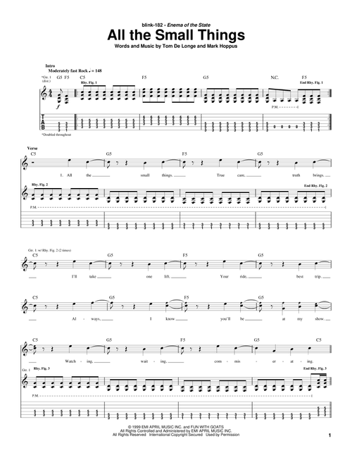 All The Small Things - Blink-182 (Guitar Tab)