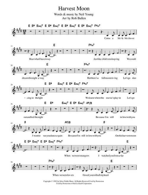 Harvest Moon (Arr. Rob Bullen) - Neil Young (Instrumental Duet)