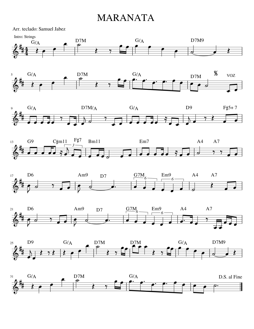 MARANATA Sheet music for Piano (Solo)