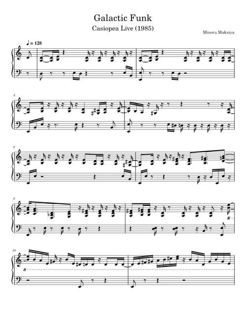 Casiopea sheet music by digthis | Play, print, and download in PDF
