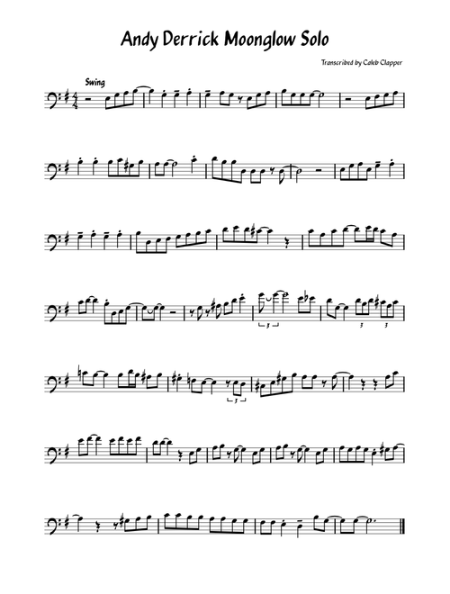 Andy Derrick Moonglow Trombone Solo