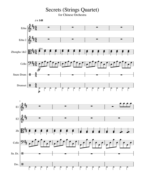 Secrets by Onerepublic (Strings Quartet)
