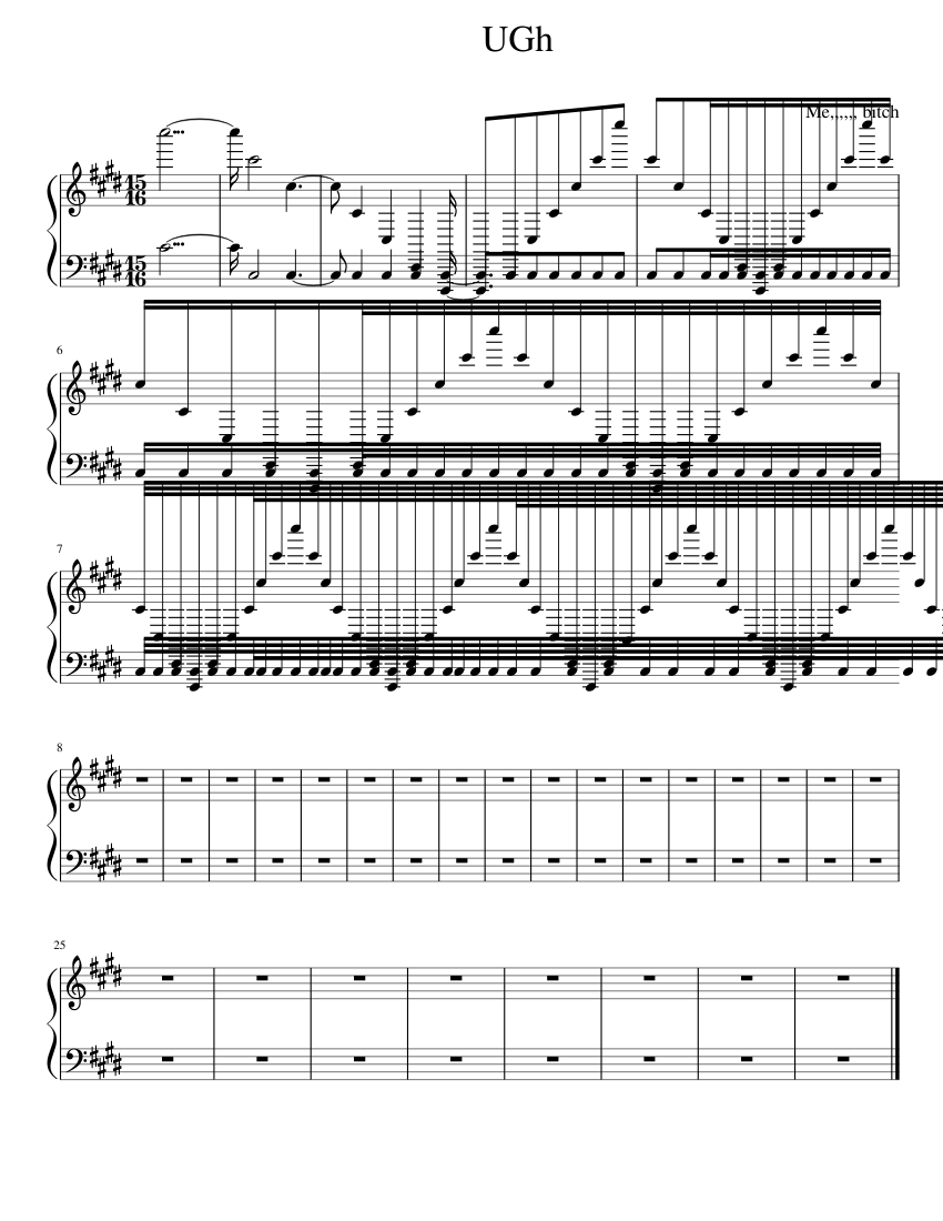 UGh Sheet music for Piano (Solo)