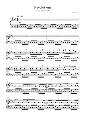 Dimrain47 - (9) Revolutions Sheet Music for Timpani, Bass guitar, Drum ...