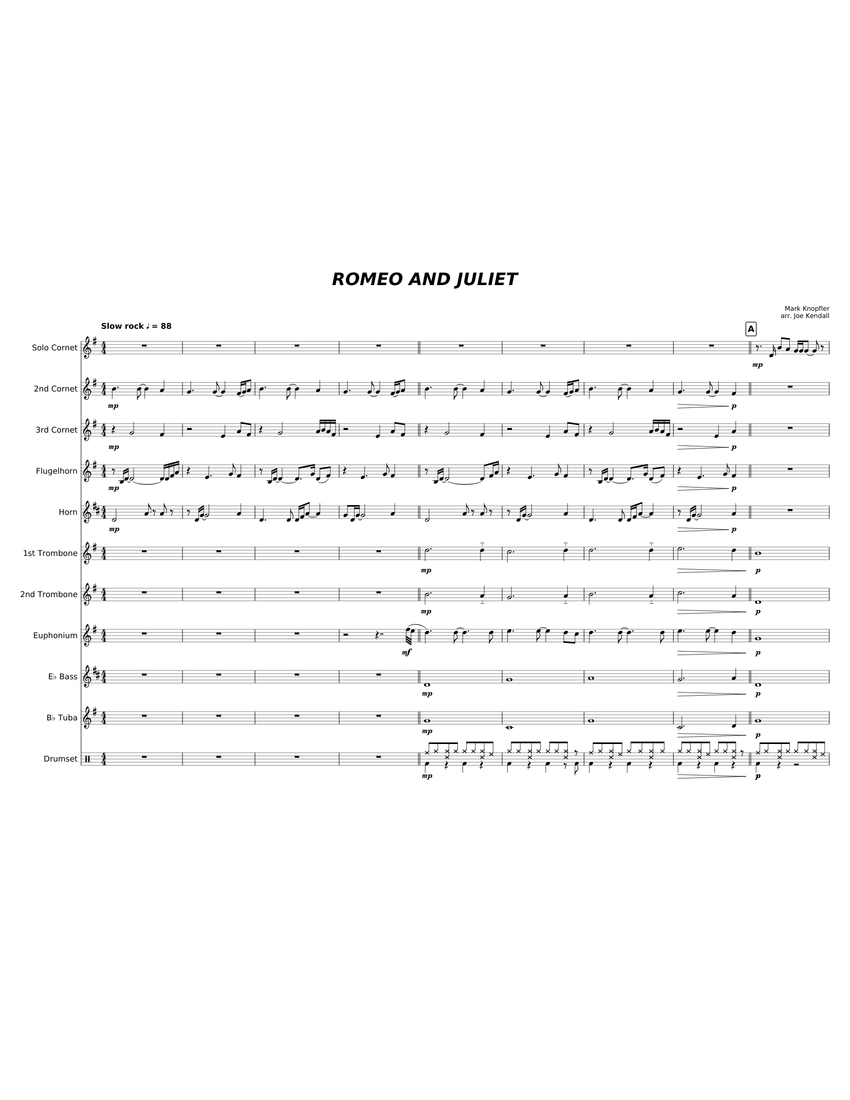 Romeo and Juliet Sheet music for Trombone, Euphonium, Tuba