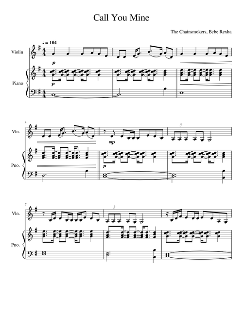 Call You Mine Violin