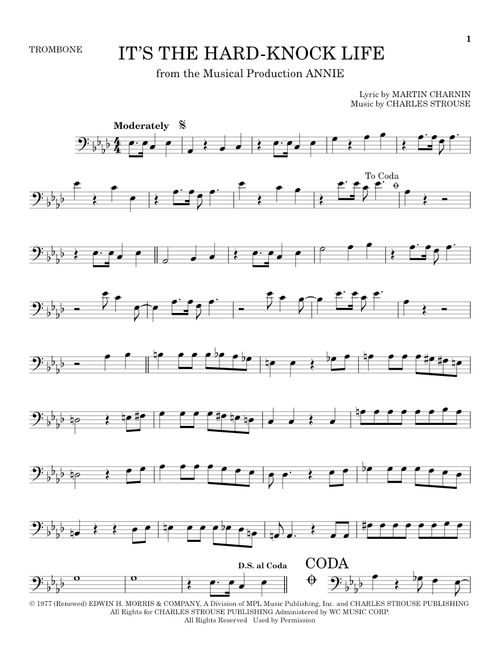 It's The Hard-Knock Life (from Annie) - Charles Strouse, Martin Charnin (Trombone Solo)