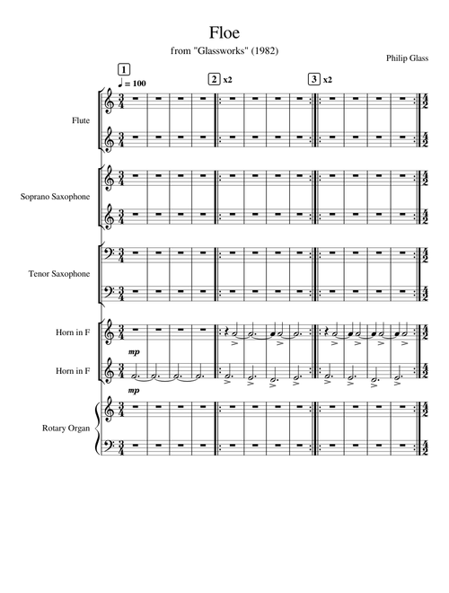 Philip Glass - Floe