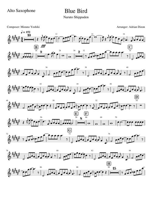 Blue bird – Alto Sax
