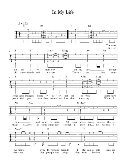 In My Life - The Beatles