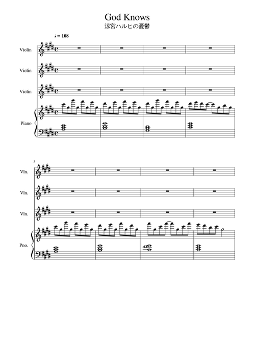 God Knows - Suzumiya Haruhi no Yuutsu (WIP.)