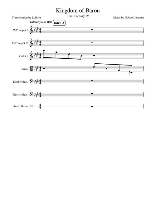 FInal Fantasy IV (Complete) sheet music by Luiishu | Play, print