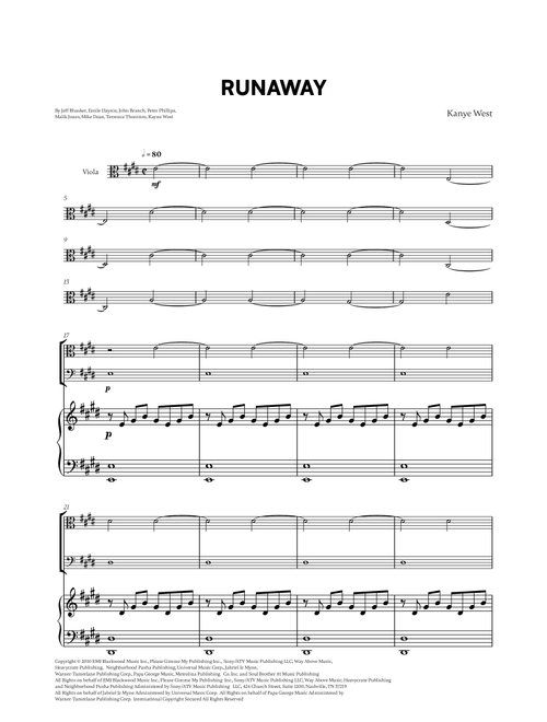 Runaway (Arr. Cadenza Editions) - Kanye West (Instrumental Duet)