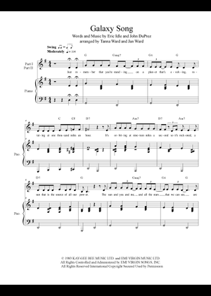 Galaxy song – Monty Python The Galaxy Song – Monty Python Sheet Music ...