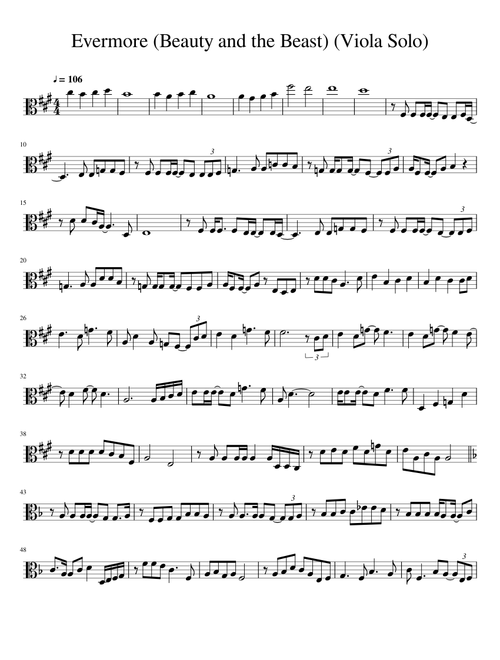 Evermore - Beauty and the Beast (Viola Solo)