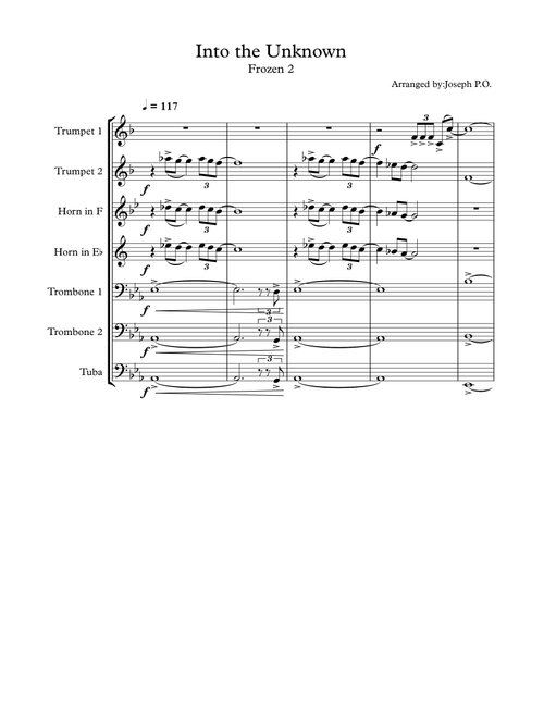 Into The Unknown (Arr. Joseph) - Panic! At The Disco (Brass Ensemble)