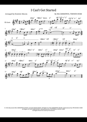 Play Official version of I Can't Get Started With You Sheet Music