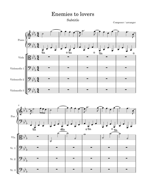 Enemies to lovers Piano