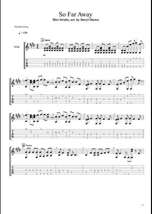 Dire Straits Medley Sheet Music for Trombone, Tuba, Saxophone alto