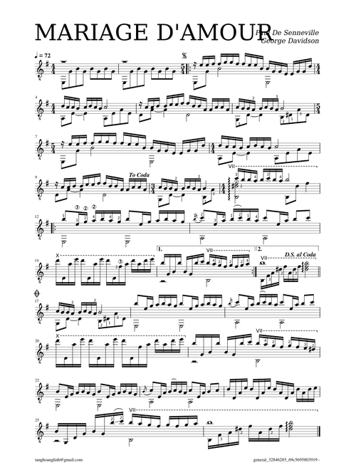 MARIAGE D'AMOUR – Paul De Senneville