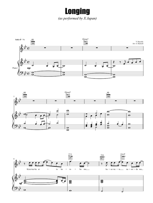 X Japan Ballad Collection sheet music by atomadde | Play, print