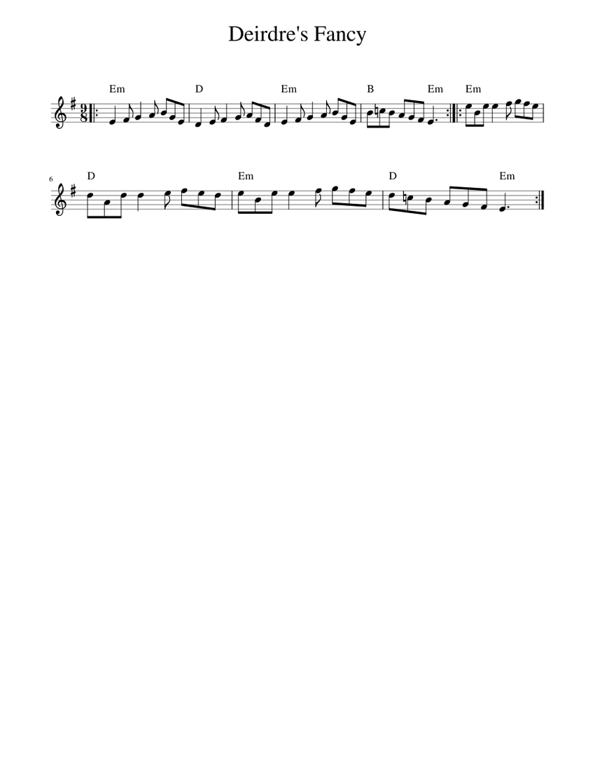 Deirdre's Fancy Sheet music for Piano (Solo)