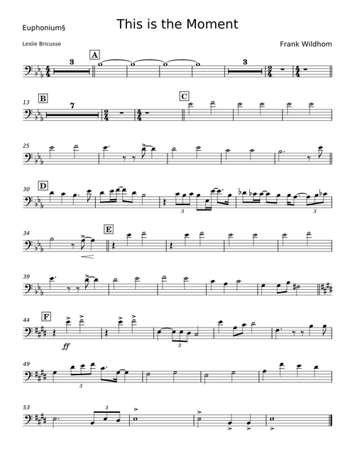 This is the moment - Frank Wildhorn