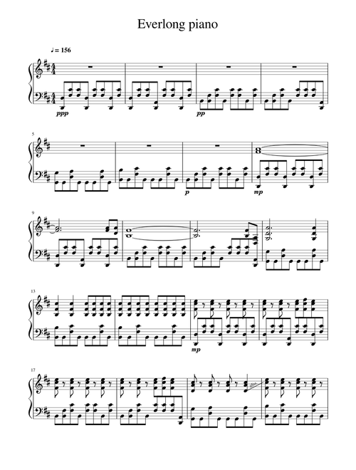 Everlong piano