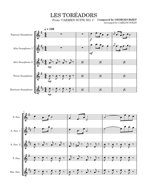 LES TORÉADORS (CARMEN SUITE NO. 1) by CARLIT0CHURRIT0