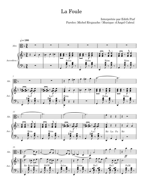 La foule - Édith Piaf