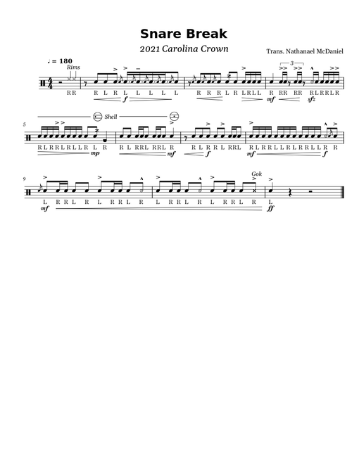Carolina Crow 2021 - Snare Break