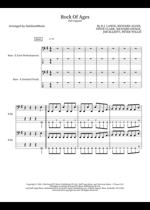 Rock of Ages - Def Leppard (Marching Band) Sheet Music for
