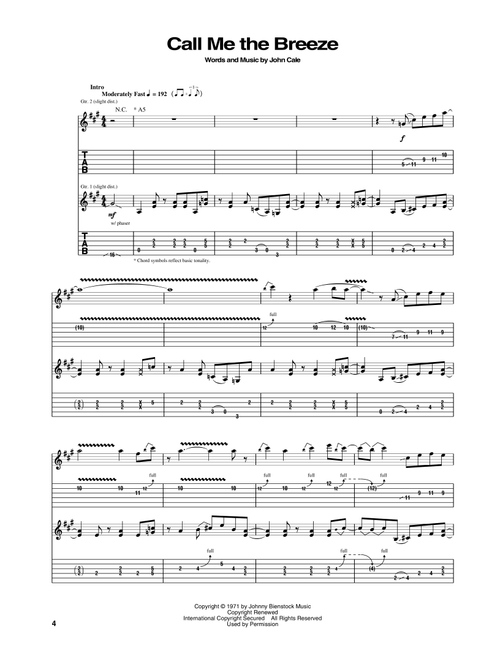 Call Me The Breeze - Lynyrd Skynyrd (Guitar Tab)