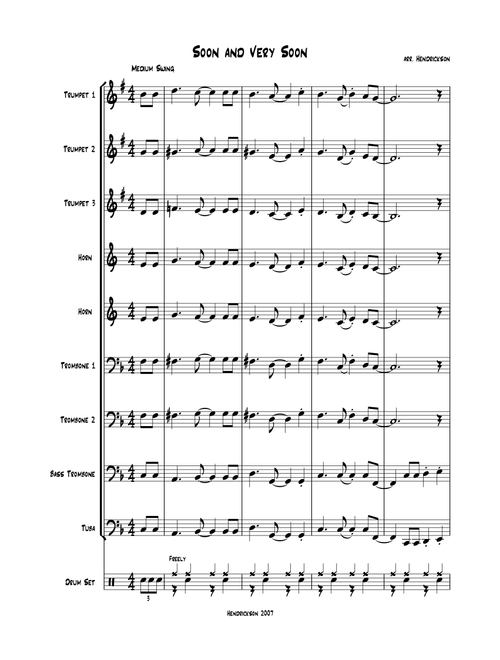 Soon And Very Soon (Arr. Robert Hendrickson) - Andrae Crouch (Brass Ensemble)