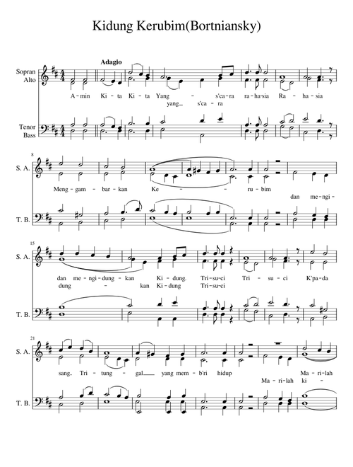Kidung Kerubim No. 7 - Dimitri Bortnianski (Aransemen)