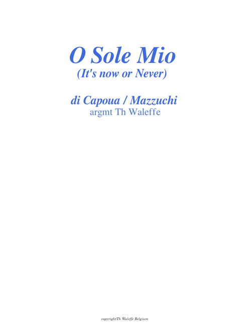 o sole mio