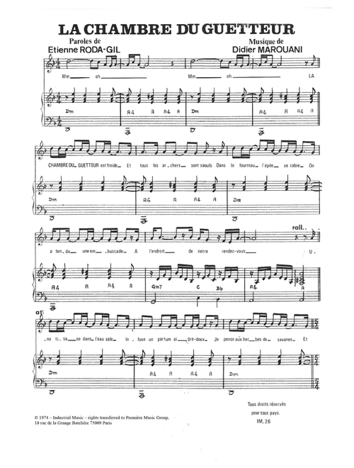 La Chambre Du Guetteur - Didier Marouani (Piano Vocal)